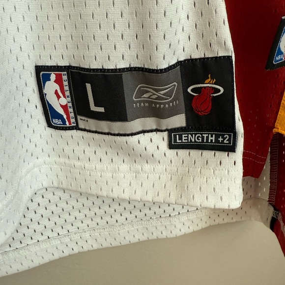 NBA Reebok White and Red Jersey “Heat” - Picture 3 of 4